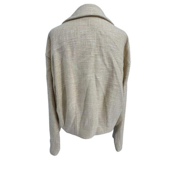 Anne Klein Tweed Linen Blazer Womens Size 16 Butter Yellow Old Money Work Preppy - Picture 6 of 7